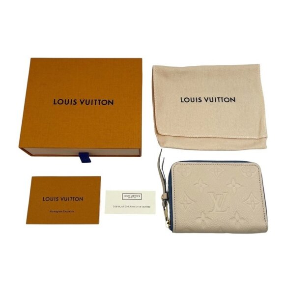 LOUIS VUITTON Blue Monogram Leather Wallet - Picture 7 of 7